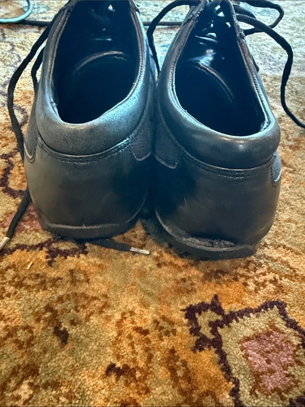 Gucci Men's Black Leather & Fabric Lace-Up Oxfords